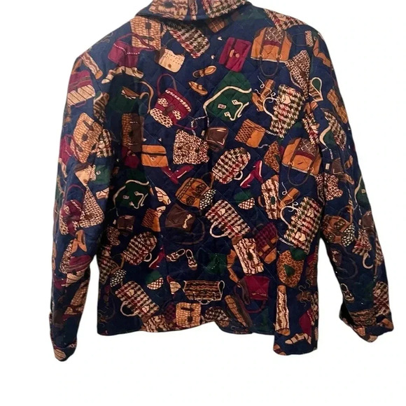 VTG Vintage Eagle River Traders Women’s Button Up Jacket Sz 6 travel theme - Picture 6 of 6